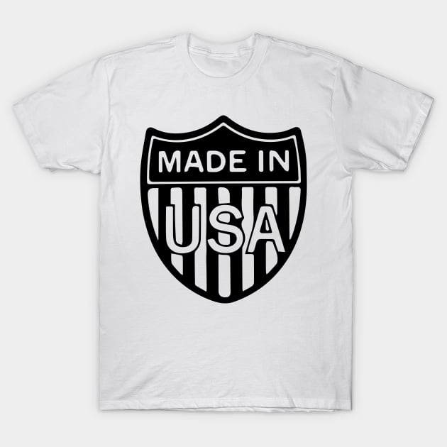 Made in USA Shield T-Shirt by xxtinastudio